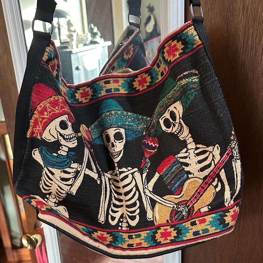 Colorful Skeleton Design Shoulder Bag